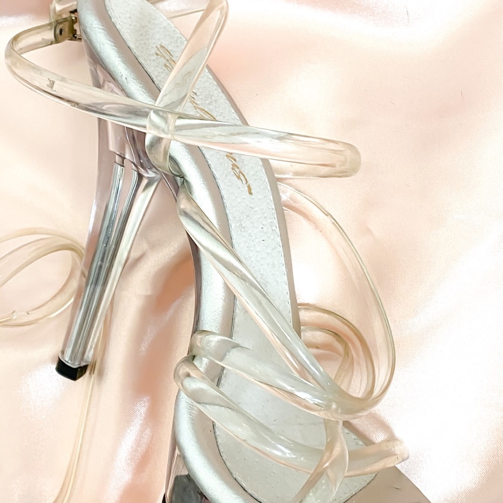 💔SOLD💔 90’s Clear Strappy Cyber Babe Platforms - Picture 2 of 3